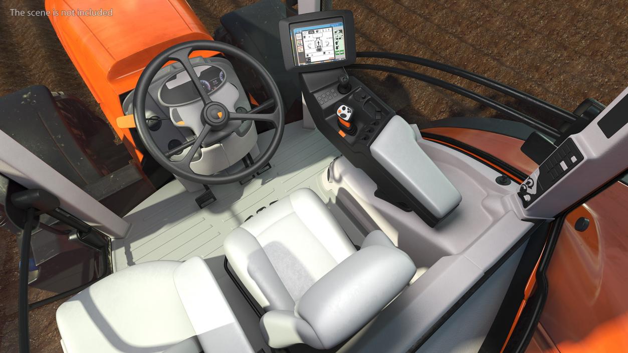 Generic Tractor Detailed Interior Dirty with Transbordeur 3D