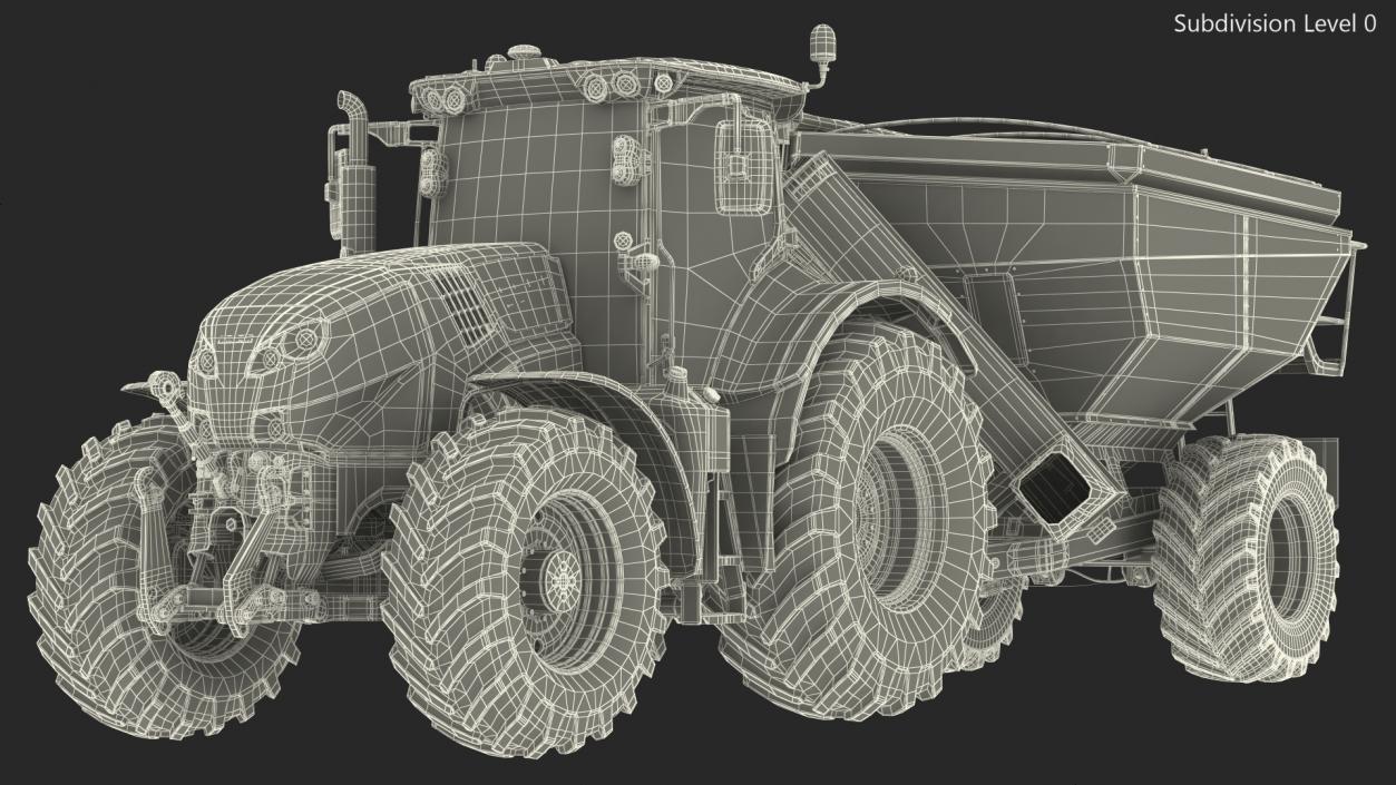 Generic Tractor Detailed Interior Dirty with Transbordeur 3D