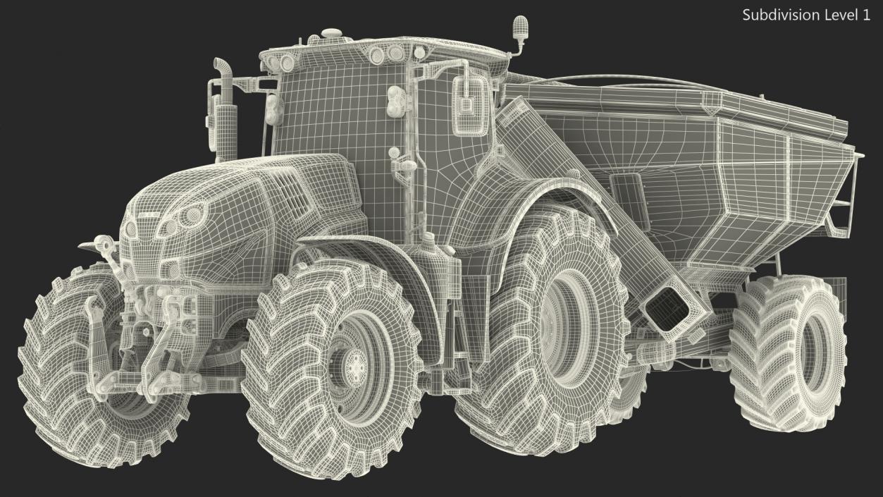 Generic Tractor Detailed Interior Dirty with Transbordeur 3D