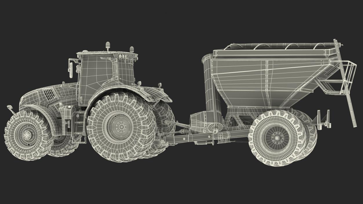 Generic Tractor Detailed Interior Dirty with Transbordeur 3D