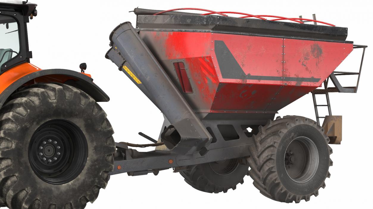 Generic Tractor Detailed Interior Dirty with Transbordeur 3D