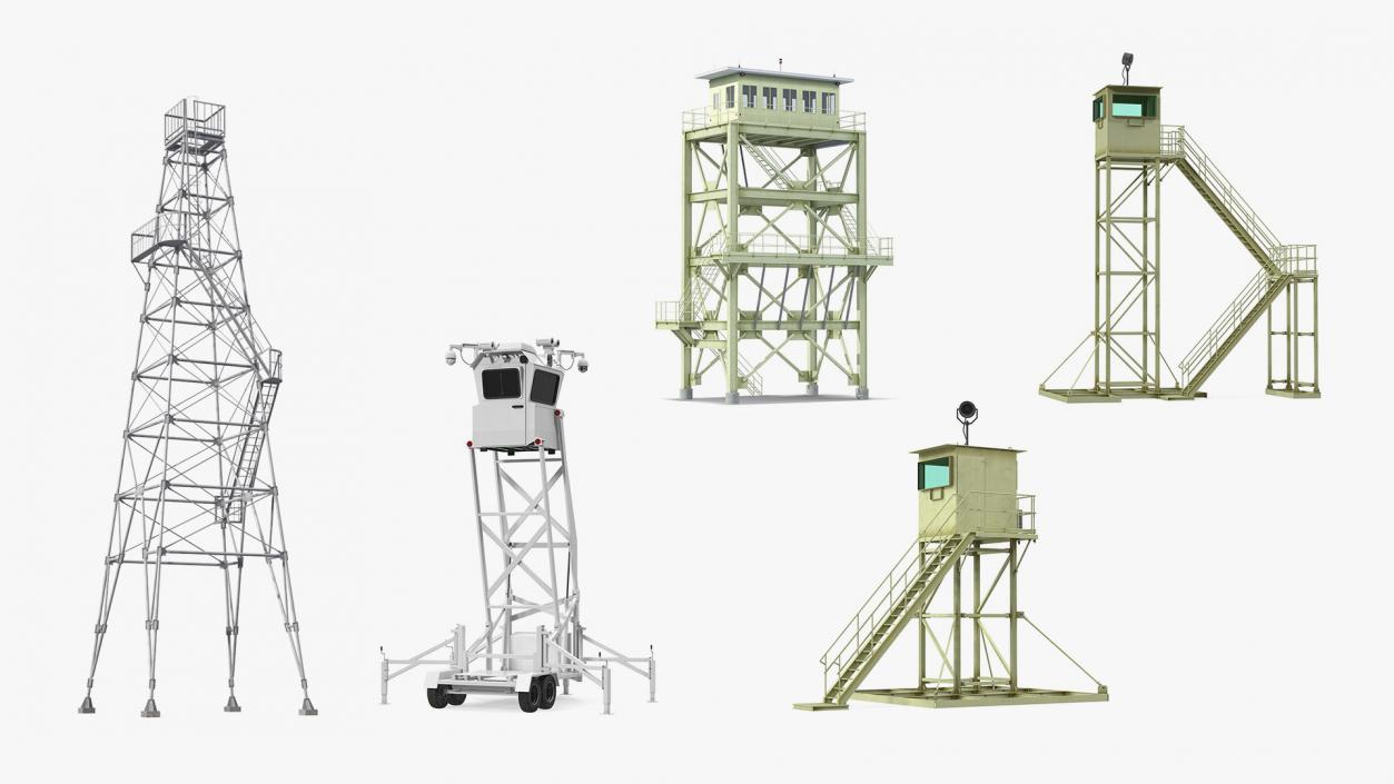 3D model Guard Towers Collection 2