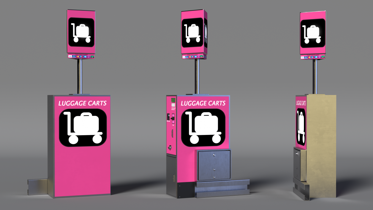 3D model Luggage Cart Management Unit for Airport