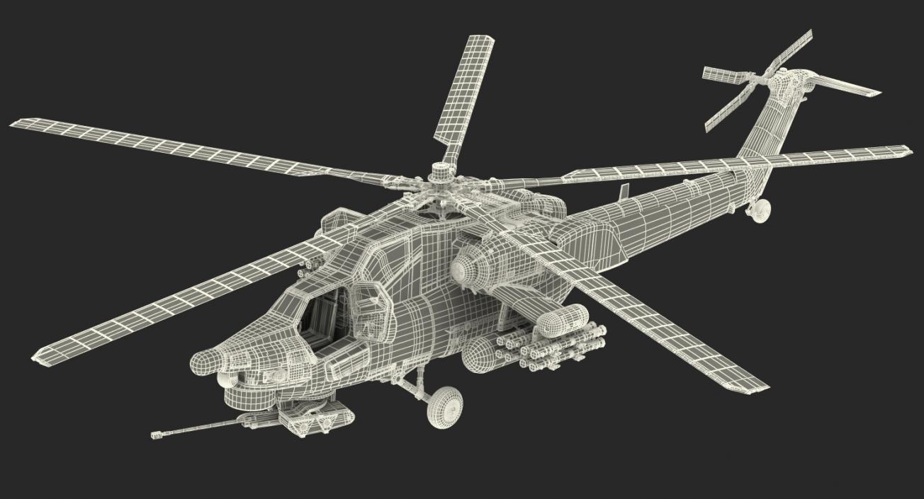 Attack Helicopter MI 28H Havoc Rigged 3D