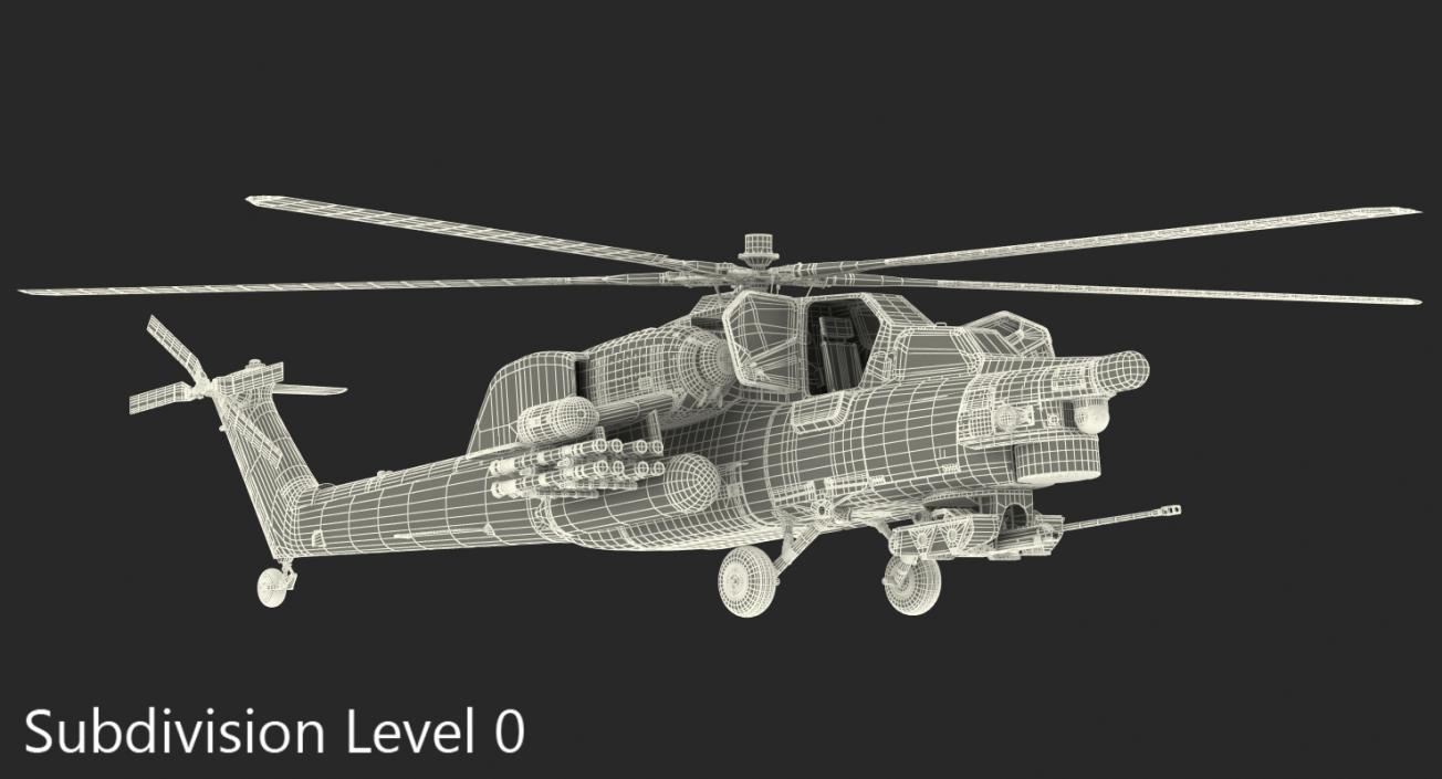 Attack Helicopter MI 28H Havoc Rigged 3D