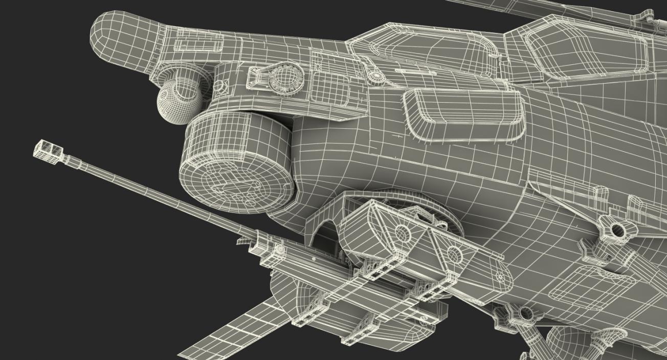 Attack Helicopter MI 28H Havoc Rigged 3D