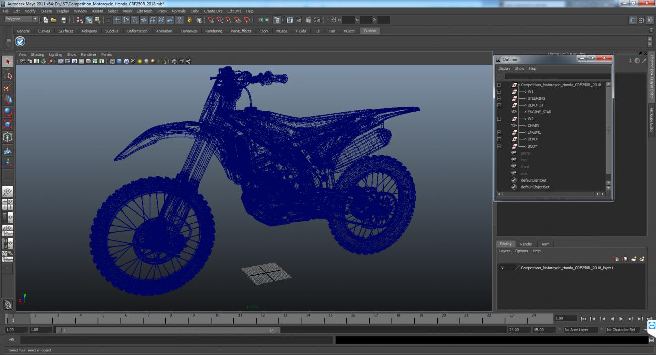 3D Competition Motorcycle Honda CRF250R 2018