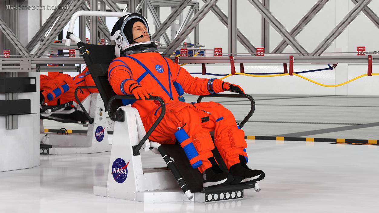 NASA Astronaut in a Training Chair 3D model