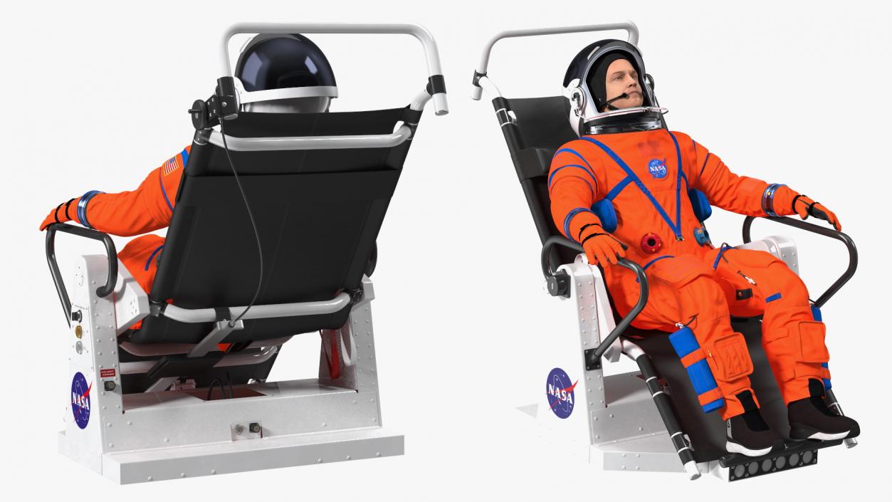 NASA Astronaut in a Training Chair 3D model