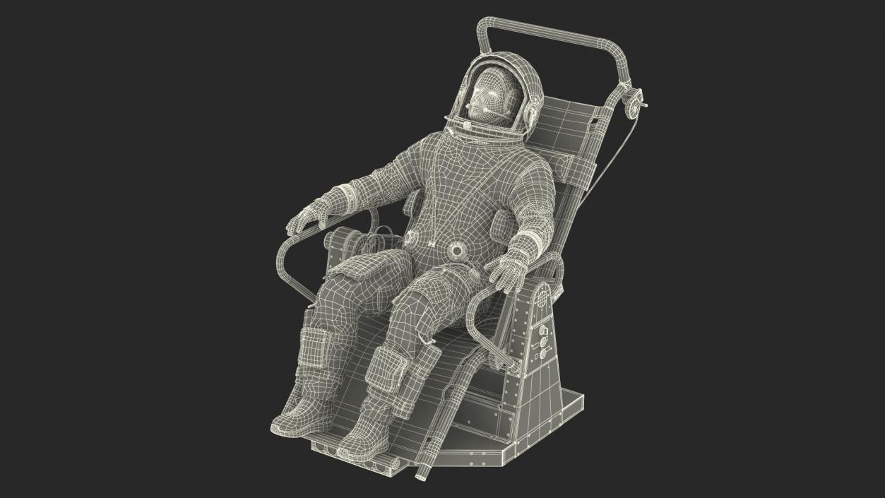 NASA Astronaut in a Training Chair 3D model