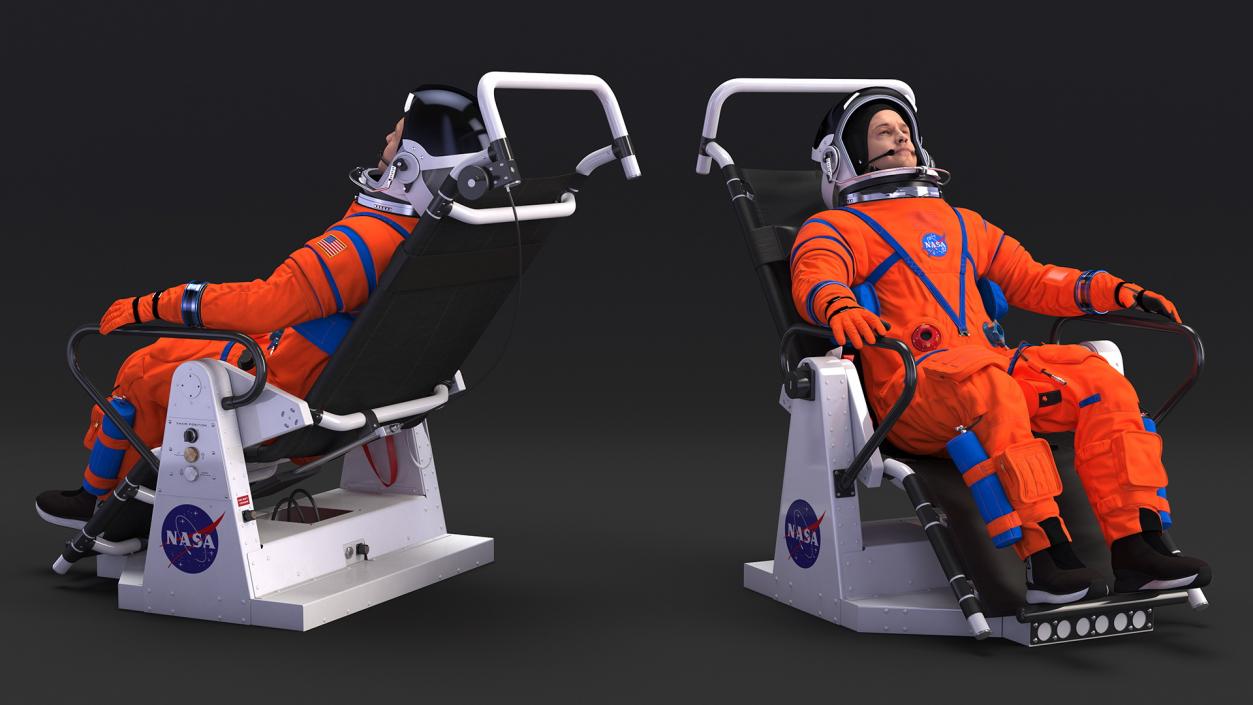 NASA Astronaut in a Training Chair 3D model