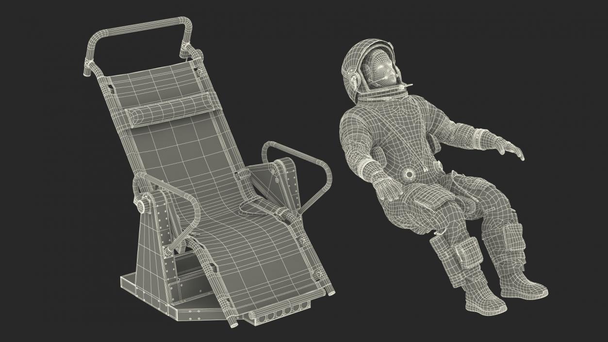 NASA Astronaut in a Training Chair 3D model