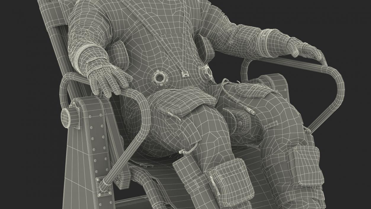 NASA Astronaut in a Training Chair 3D model