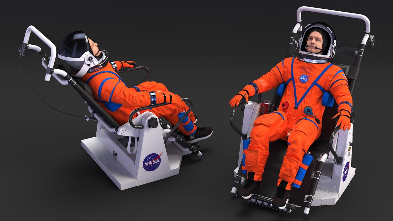 NASA Astronaut in a Training Chair 3D model