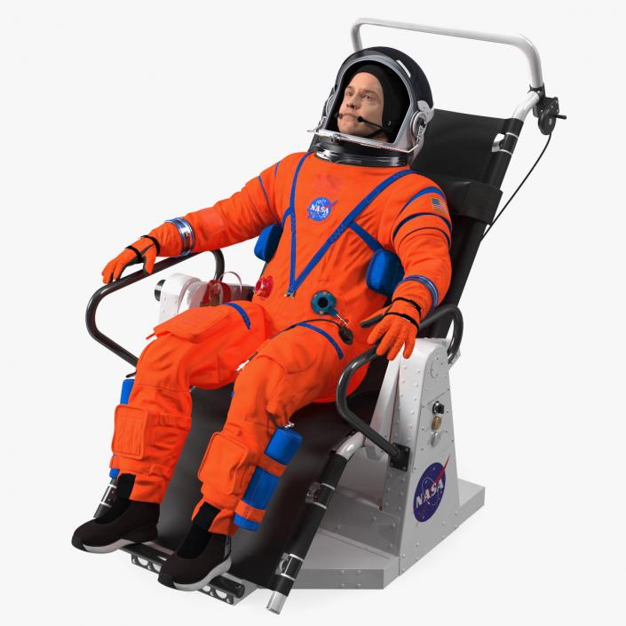 NASA Astronaut in a Training Chair 3D model