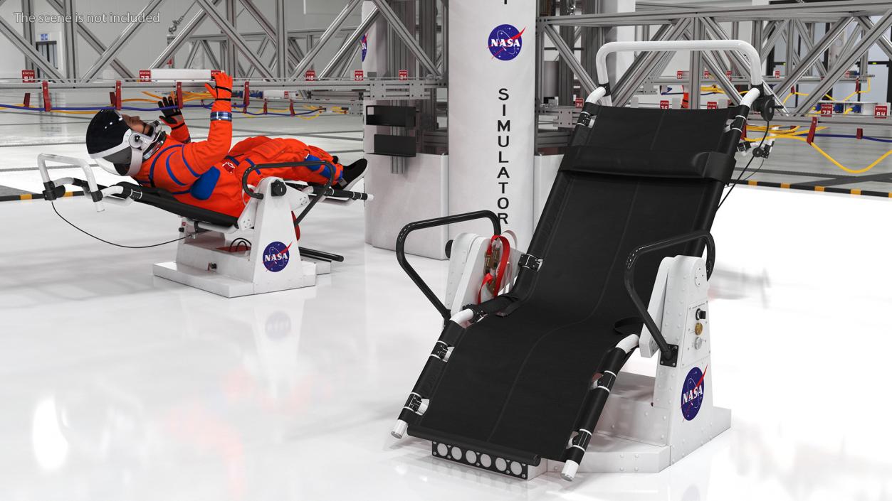 NASA Astronaut in a Training Chair 3D model