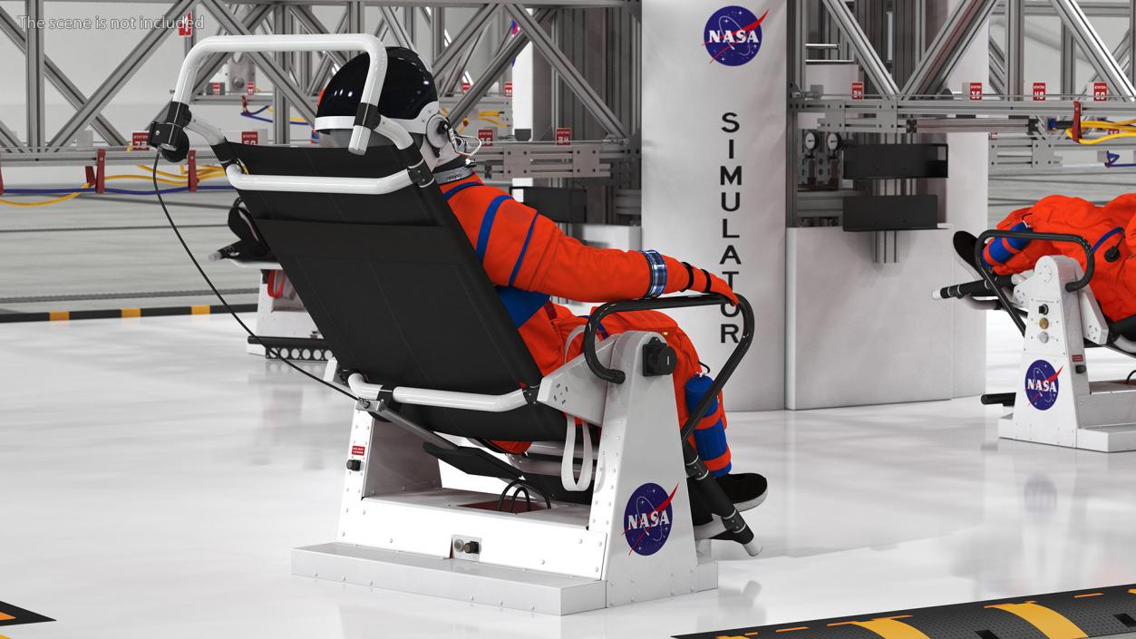 NASA Astronaut in a Training Chair 3D model