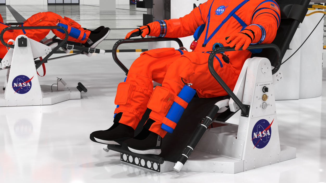 NASA Astronaut in a Training Chair 3D model