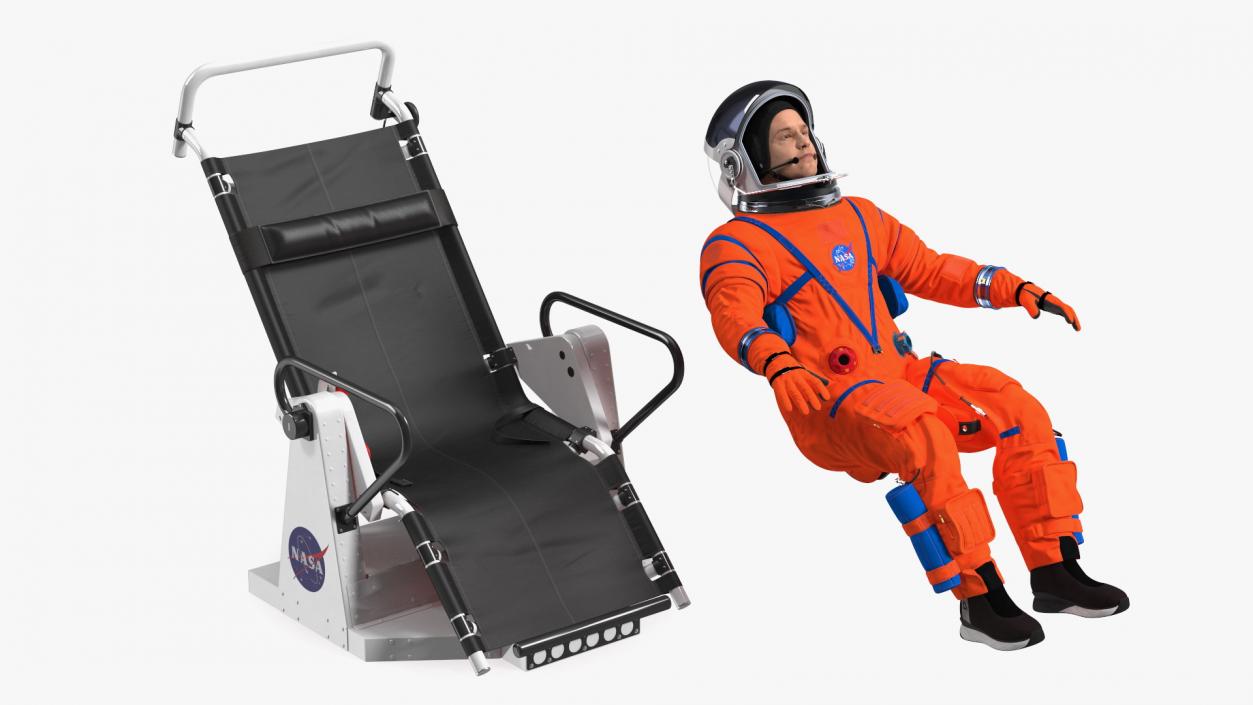 NASA Astronaut in a Training Chair 3D model