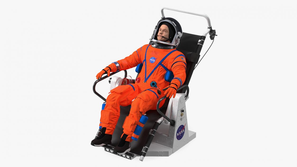 NASA Astronaut in a Training Chair 3D model