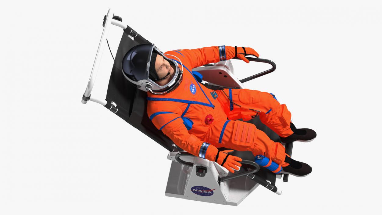 NASA Astronaut in a Training Chair 3D model