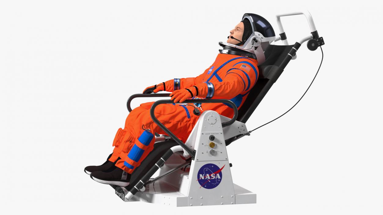 NASA Astronaut in a Training Chair 3D model