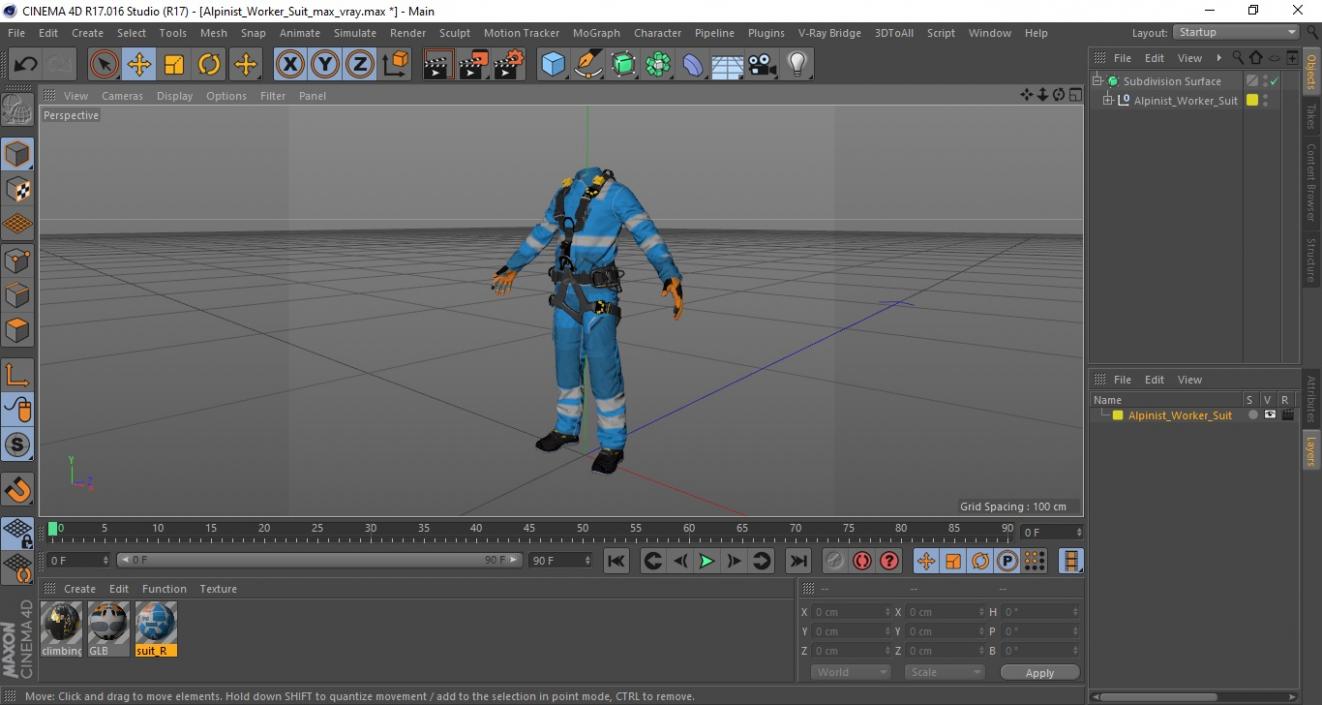 3D model Alpinist Worker Suit