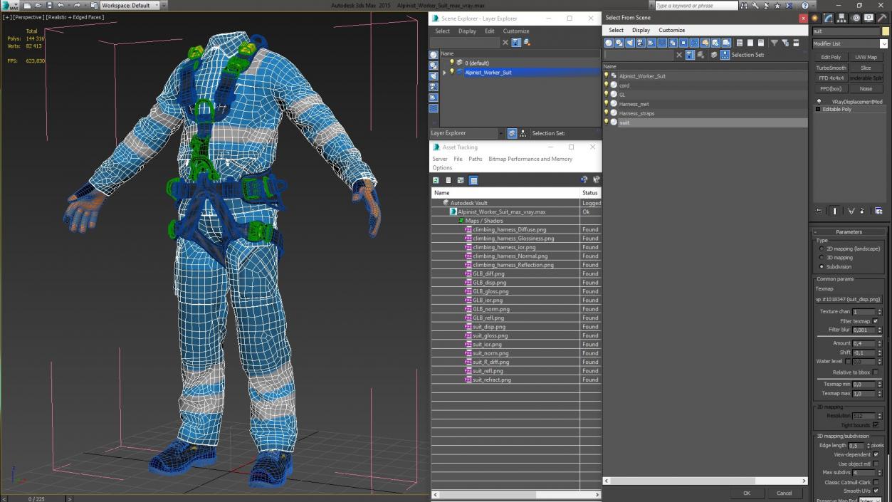 3D model Alpinist Worker Suit