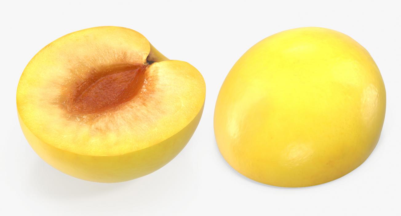 3D Yellow Plum Half