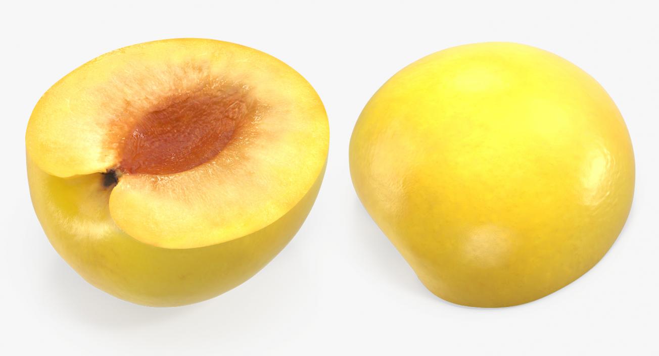 3D Yellow Plum Half