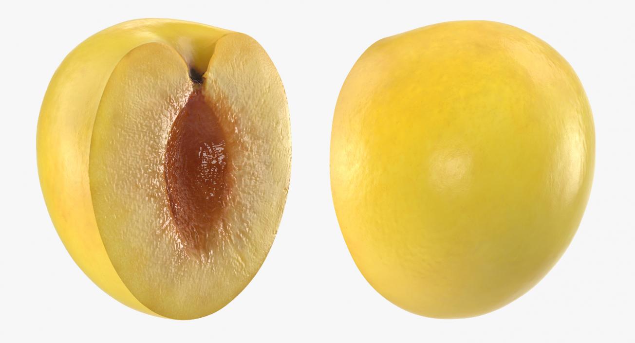 3D Yellow Plum Half