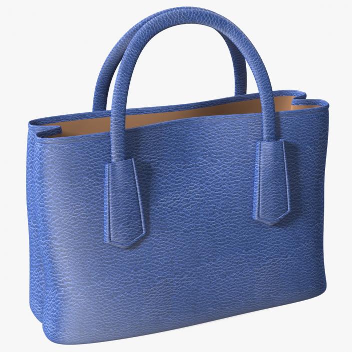 Women Leather Bag Blue 3D