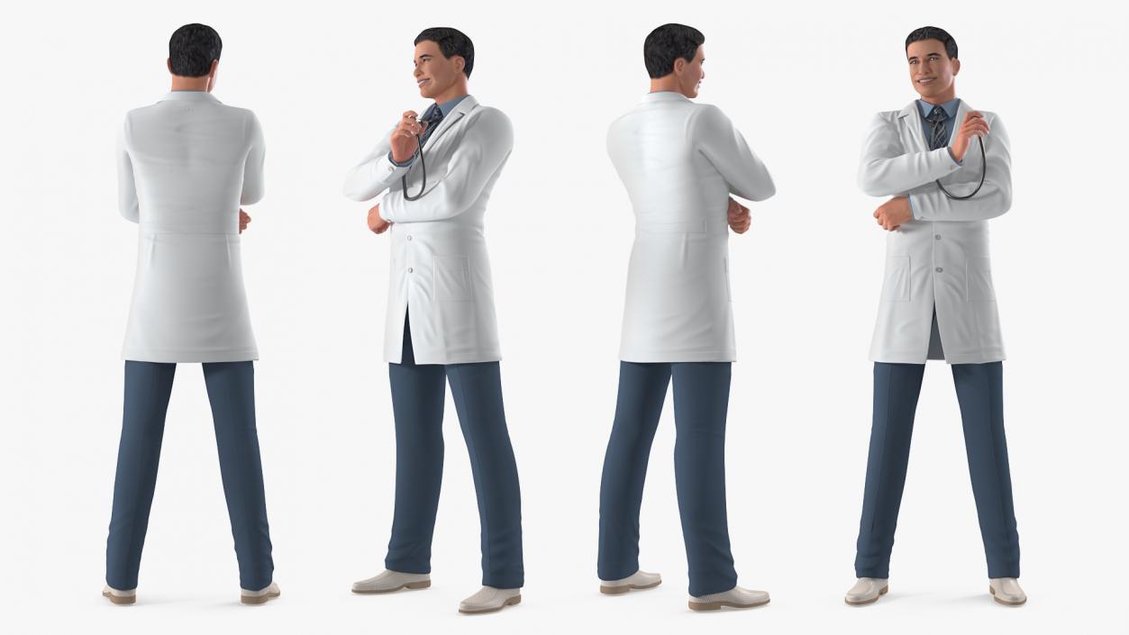 3D Male Doctor Rigged model