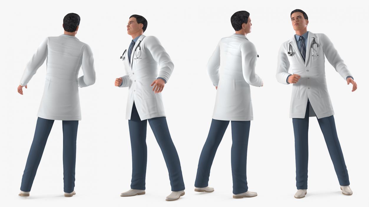 3D Male Doctor Rigged model