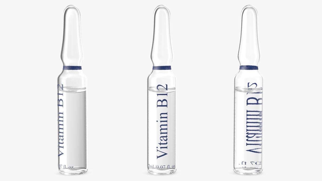 3D model Vitamin B Group Ampoules Collection