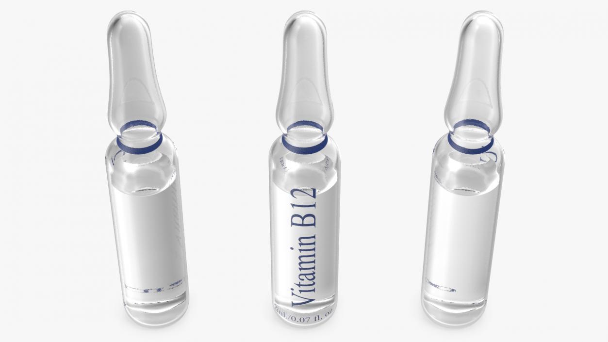 3D model Vitamin B Group Ampoules Collection