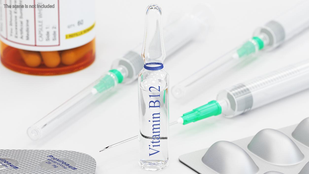 3D model Vitamin B Group Ampoules Collection