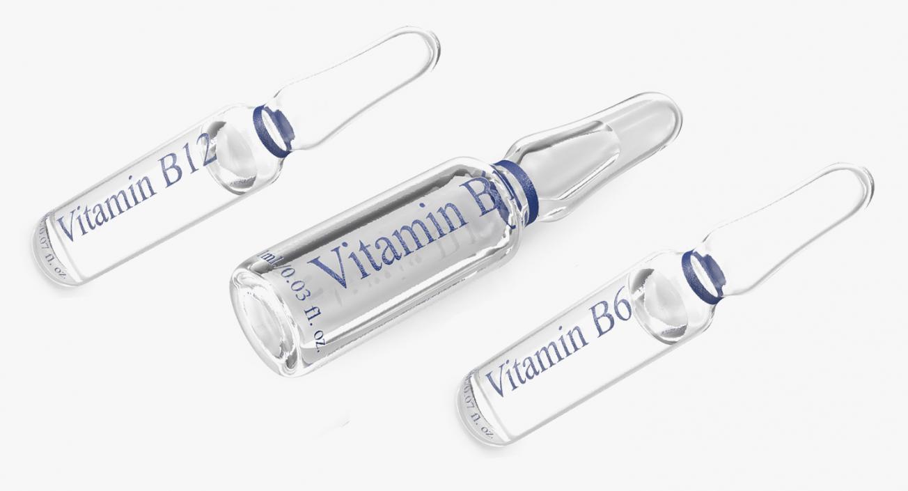 3D model Vitamin B Group Ampoules Collection