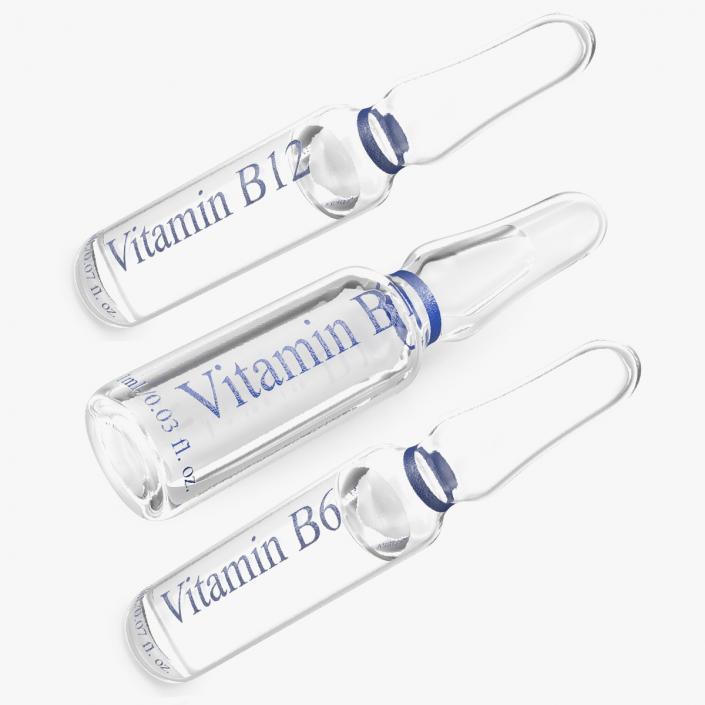 3D model Vitamin B Group Ampoules Collection