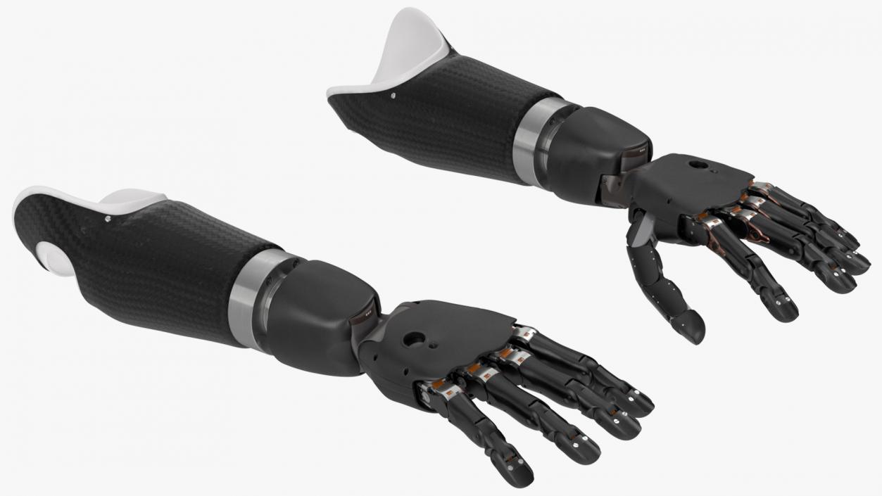 Brain Controlled Prosthetic Arms Rigged 3D model