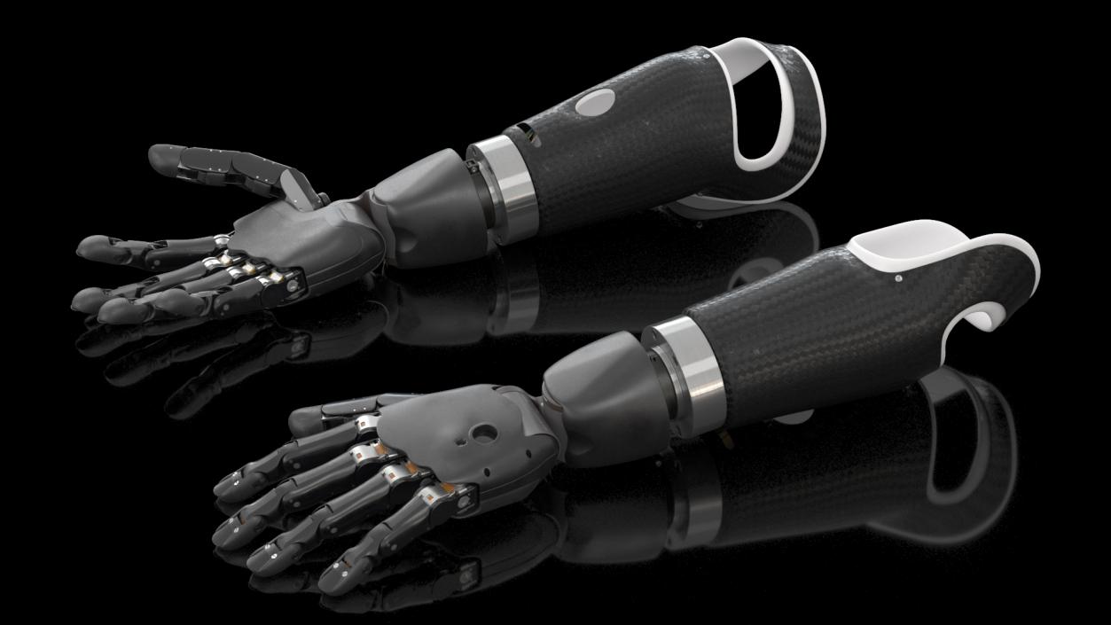 Brain Controlled Prosthetic Arms Rigged 3D model