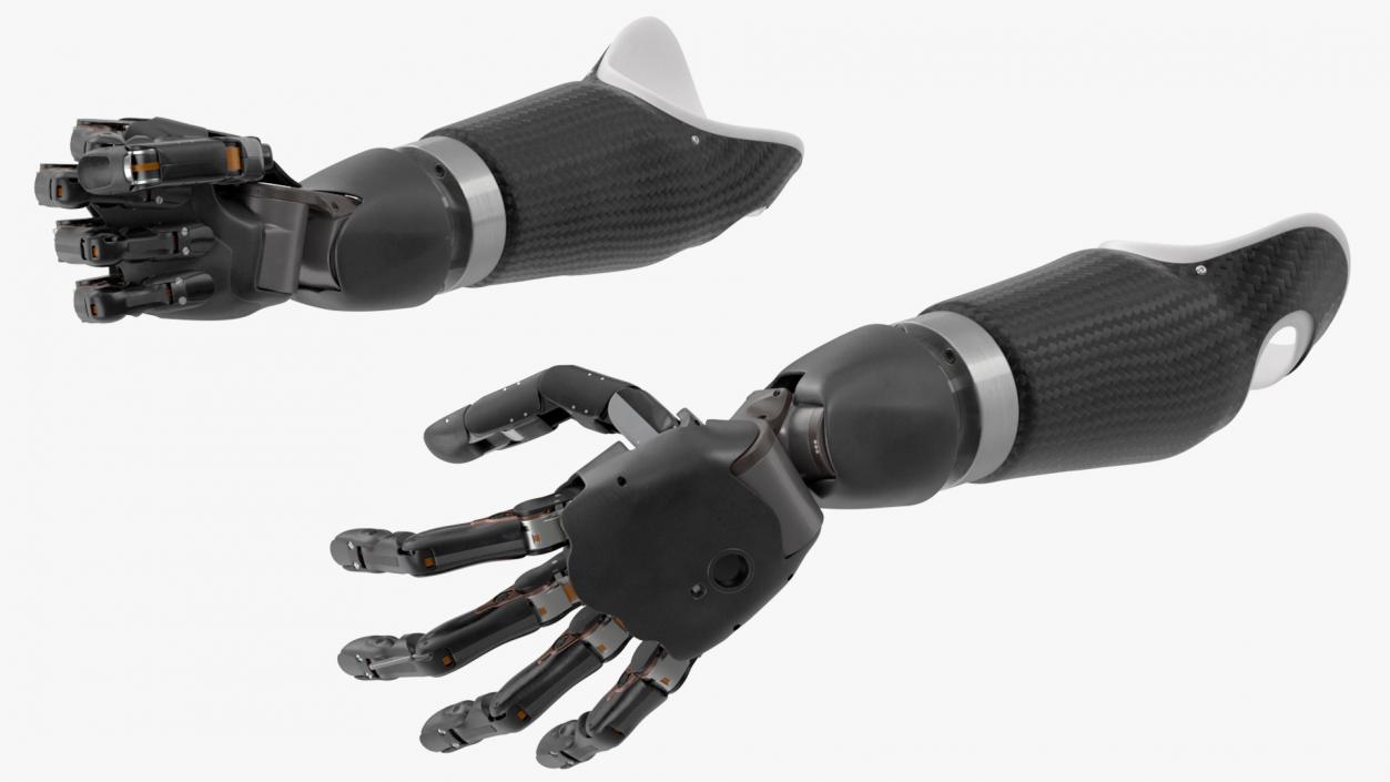 Brain Controlled Prosthetic Arms Rigged 3D model