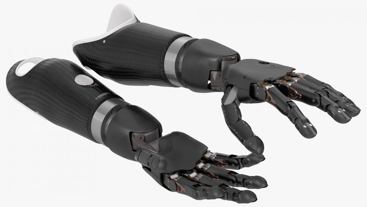 Brain Controlled Prosthetic Arms Rigged 3D model