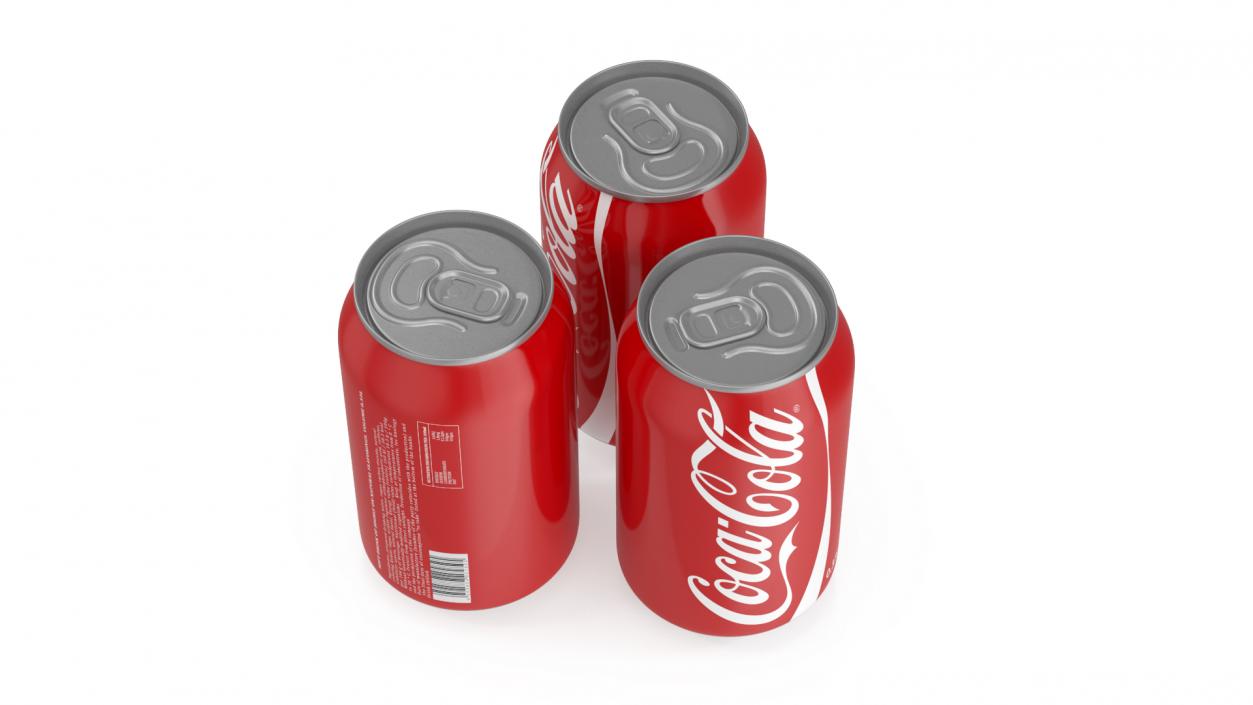 3D Stackable Soda Can Dispenser White with CocaCola Cans model