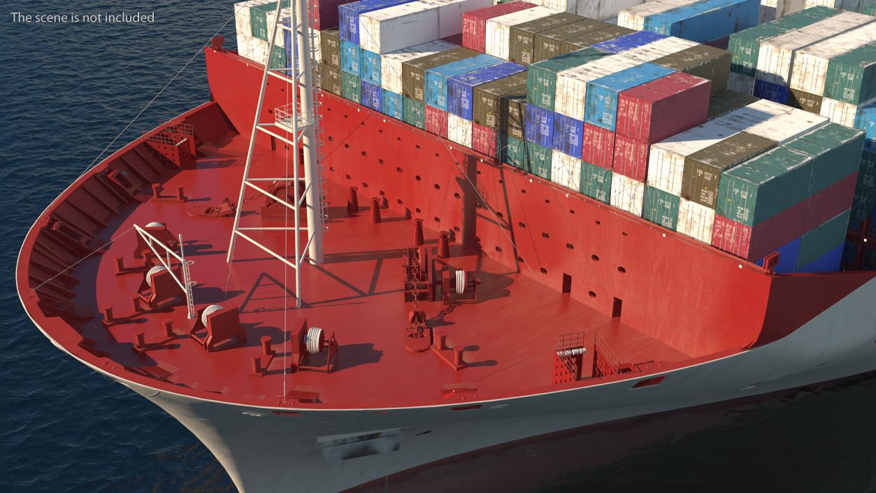 3D model Loaded Ultra Large Container Vessel