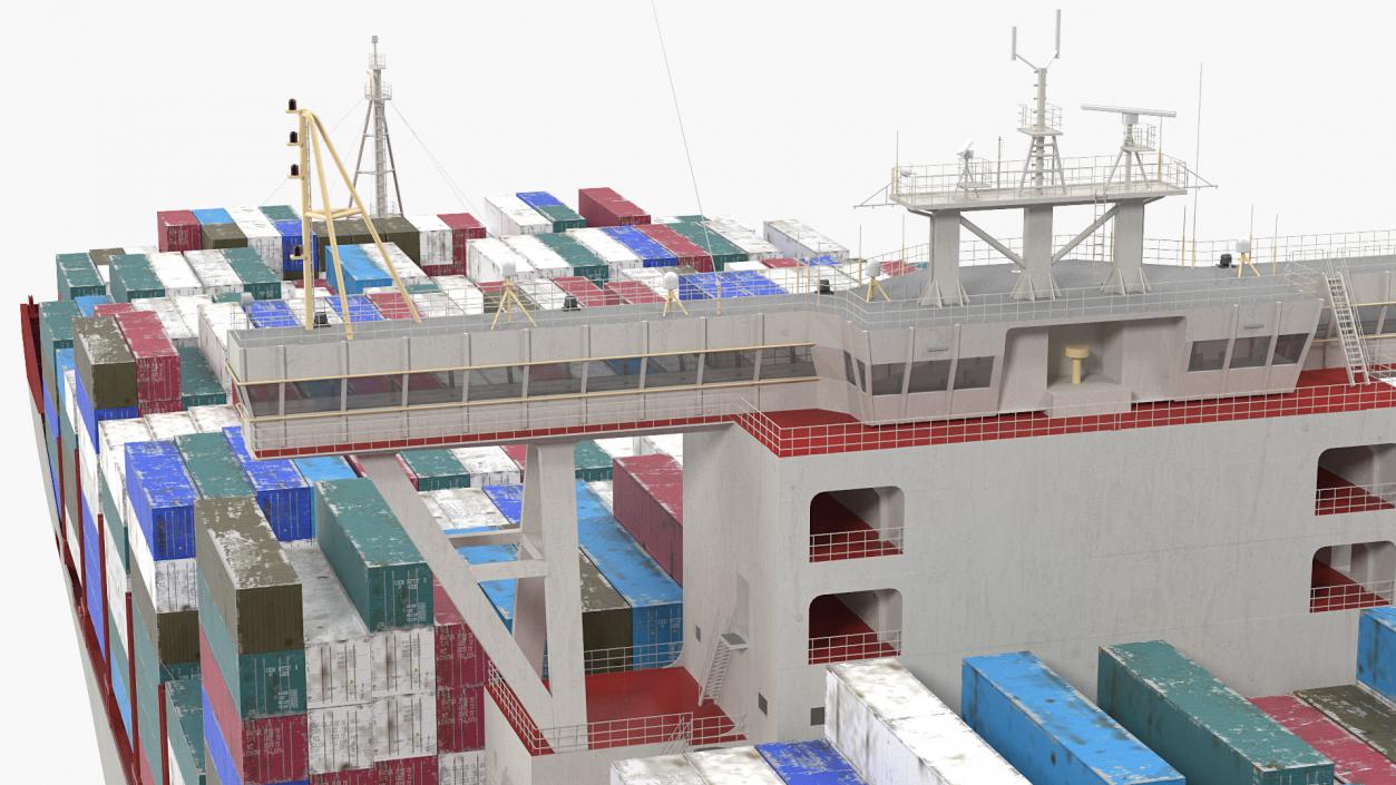 3D model Loaded Ultra Large Container Vessel