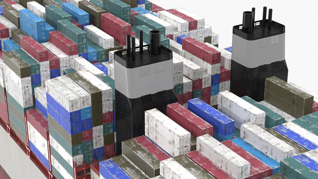 3D model Loaded Ultra Large Container Vessel