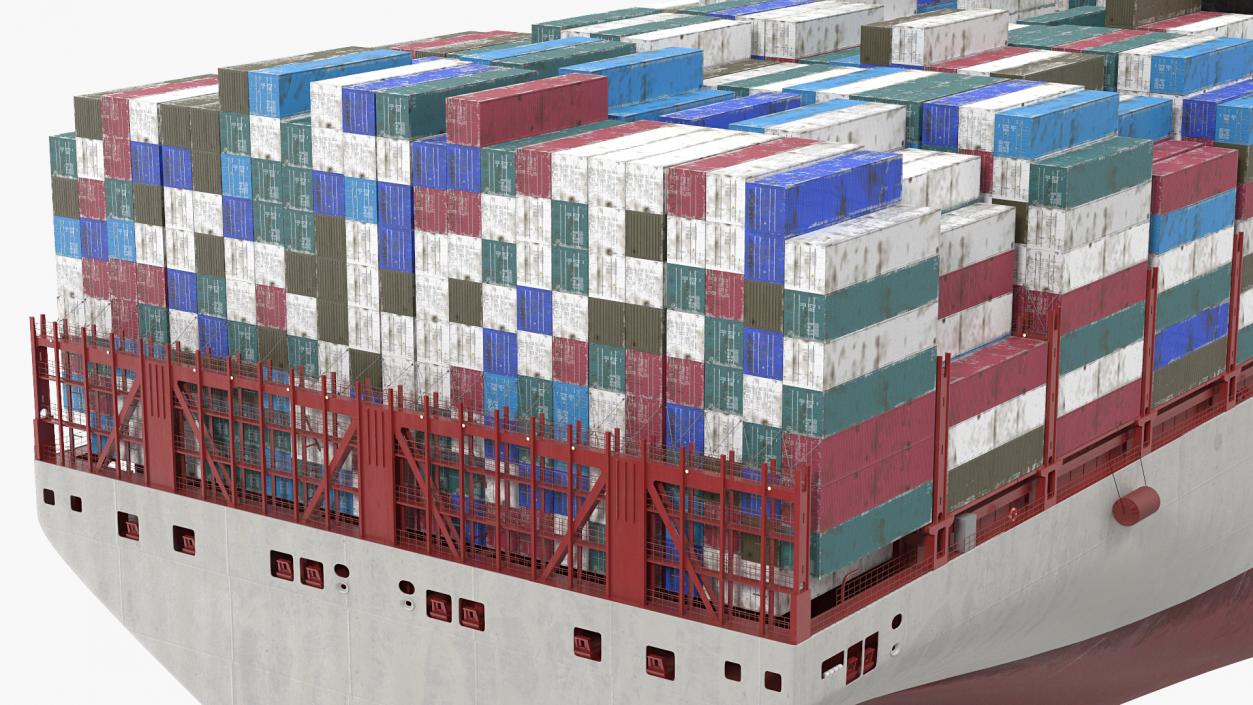 3D model Loaded Ultra Large Container Vessel