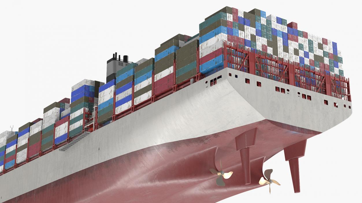 3D model Loaded Ultra Large Container Vessel