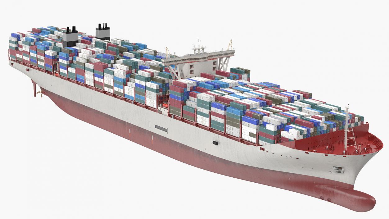 3D model Loaded Ultra Large Container Vessel